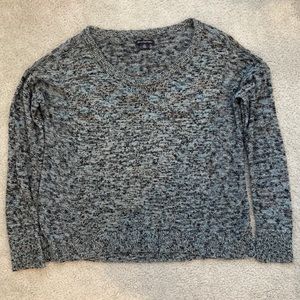 American Eagle Heathered Teal & Gold Sweater